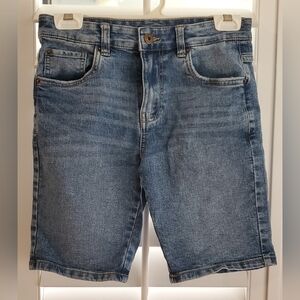 Pre-owned Lucky Brand Boys Size 12 Classic Fit Denim Shorts 5-pocket, Adjustable